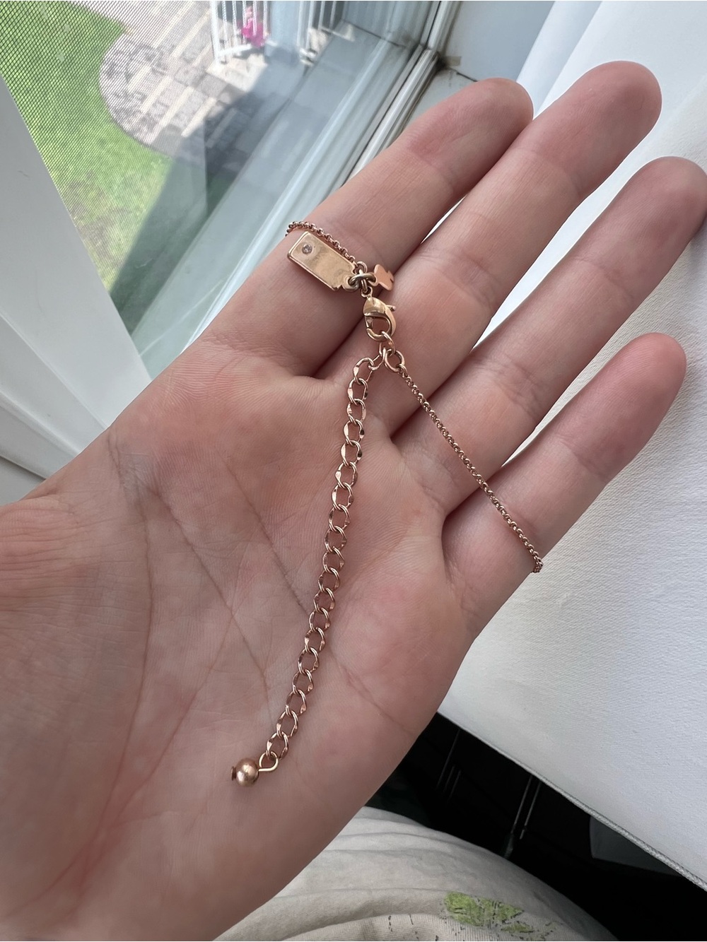 Kate Spade rose gold rinestone heart necklace - Picture 6 of 7